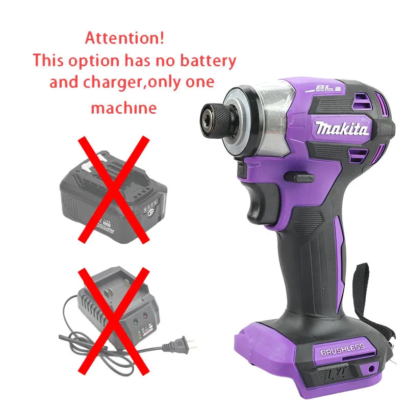 2026 Makita DTD173 18V Brushless Impact Driver, Multicolor 180Nm T-Mode Electric Tool for DIY & Wood Bolt Works