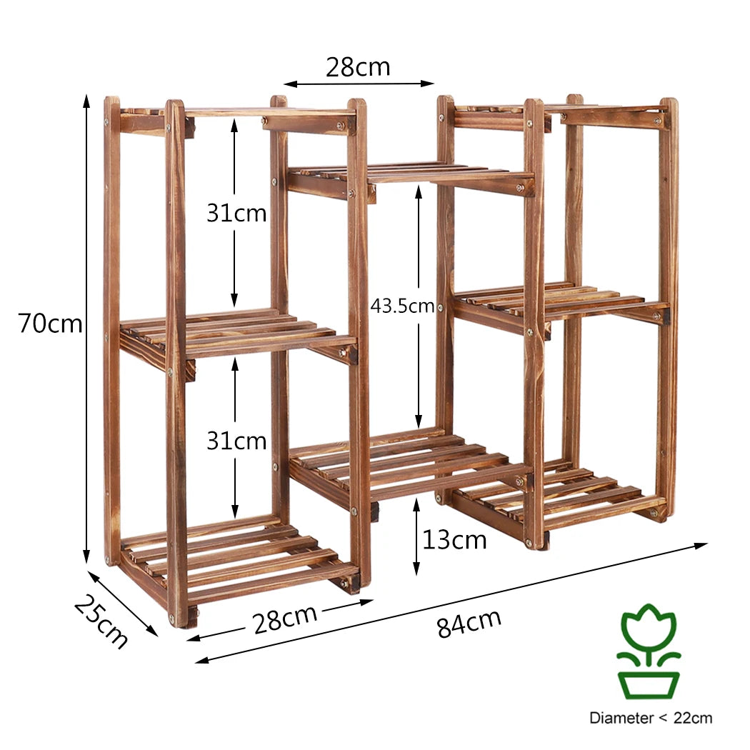 Various Styles Wood/Metal Plant Stand Flower Pots Display Holder Garden Shelf Shelving for Patio Balcony Living Room