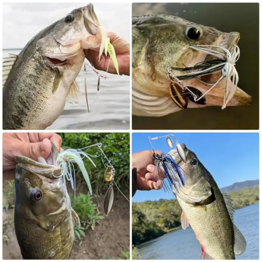 Fishing Lure Spinner baits for Freshwater and Saltwater, 2026 New Bass Trout Fishing Lures Also for Crappie Salmon Walleye Pike
