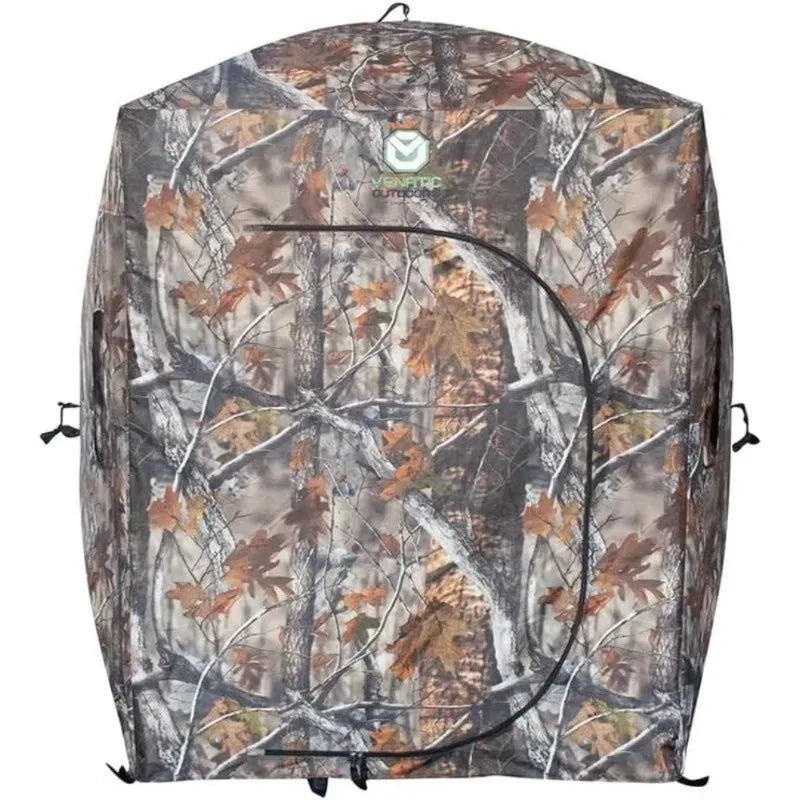 6' Tripod Hunting Tower Blind, 2 Person Stand with 4' x 4' Platform for Deer, Antelope, Elk
