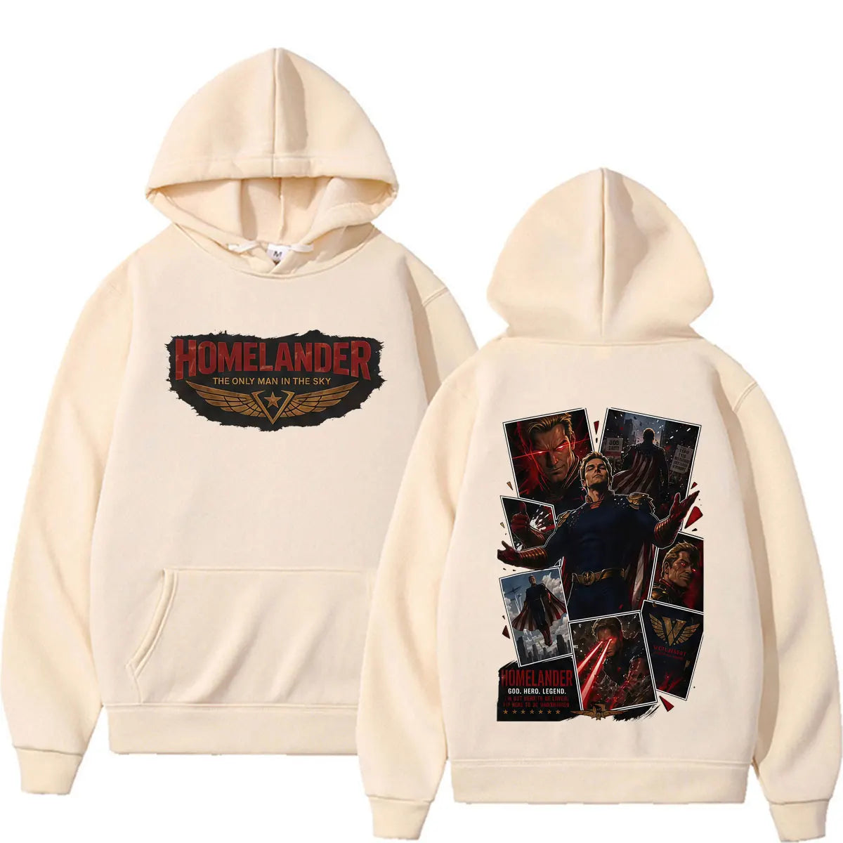 Hot Sale Homelander Hoodie The Boys TV Series Character Sweatshirts Men Women Gothic Casual Fleece Long Sleeve Pullovers Hoodies