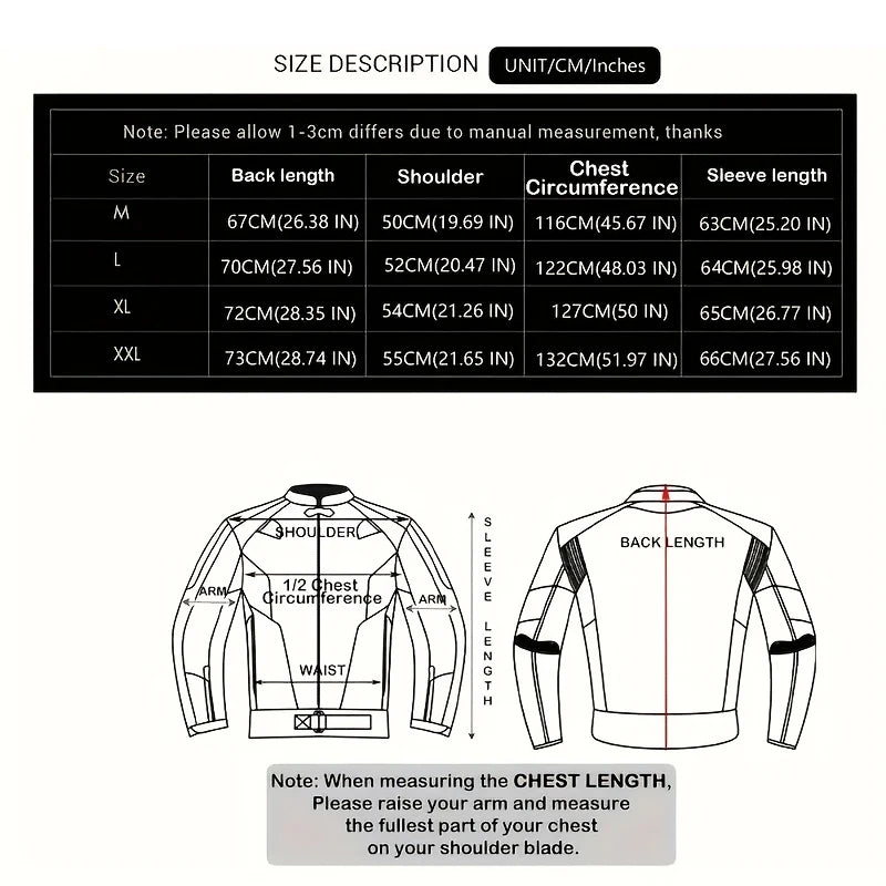 Winter Motorcycle Jacket Windproof Warm for Off-Road Racing Bikes Motorcycle Riding Jacket Suitable for Cold Weather