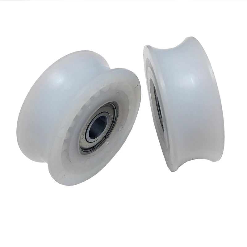 Automatic Glass Door Muted Wheel Sliding Polyurethane Nylon Pulley Spreader Sensors Hanging Fitting Roller Track Hardware Part