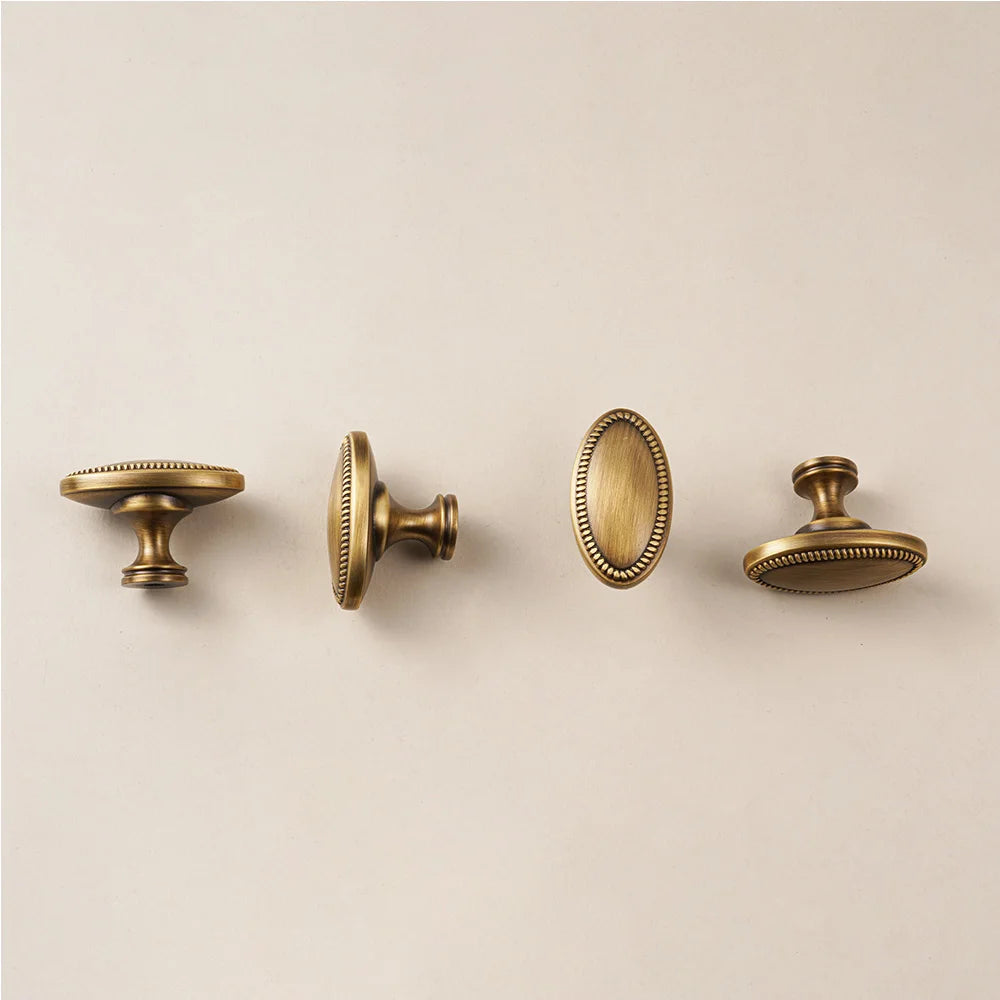 Dooroom Solid Brass Furniture Handles French Vintage Design High QualityAbinet Knobs Cabinet Drawers T-bar Handle Knob