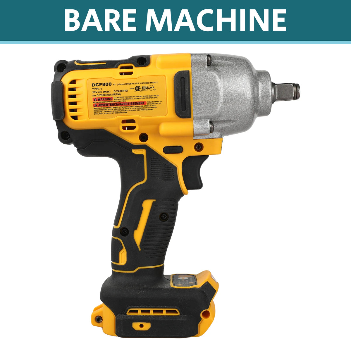 Dewei DCF900 20v Wireless impact wrench, High torque Brushless Impact Gun, 1/2 Universal battery electric tools