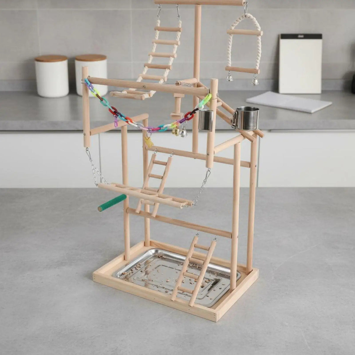 Bird Play Stand Platform Ladder Training Gym Parrot Playground Enrichment Perch for Cage Accessories