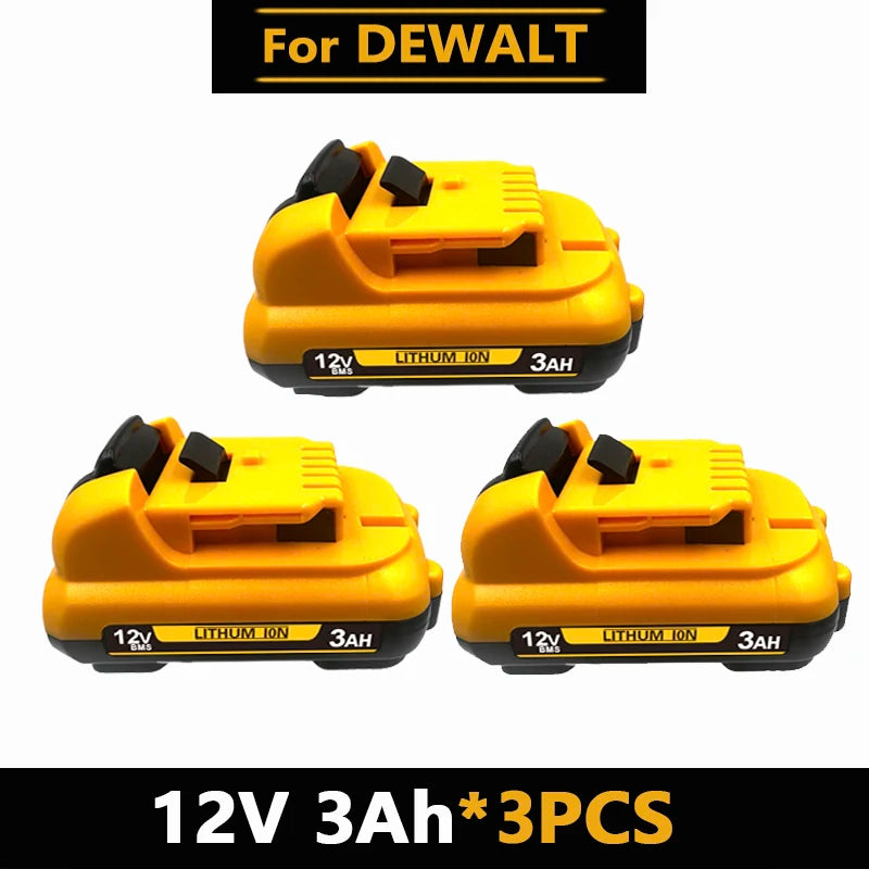 1-4Pack 12V Replacement For DEWALT DCB120 Lithium-ion Batteries 12V 3.0-6.0Ah Battery DCB123 DCB125 DCD710 Power Tools Battery
