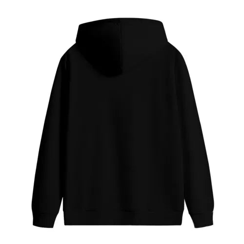 Detroit Men's Loose Hooded Sweater - 100% Polyester 200g Flannel, Bold Letter Print, Regular Fall/Winter Spring Casual Pullover, Plus Size