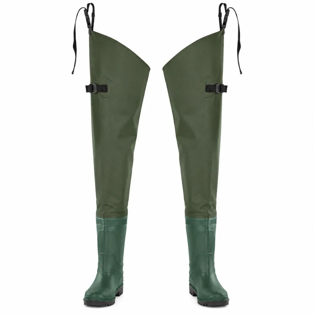 Fishing Hip Waders Wading Trousers Wading Hip Boots Lightweight River Boot Watertight Water Pants for Hunting Gardening Size 6-14