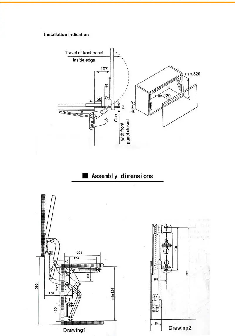Lift Up Mechanism Support Buffer Style Vertical Swing Stay Pneumatic Kitchen Hinge Gas Microwave Front Panel