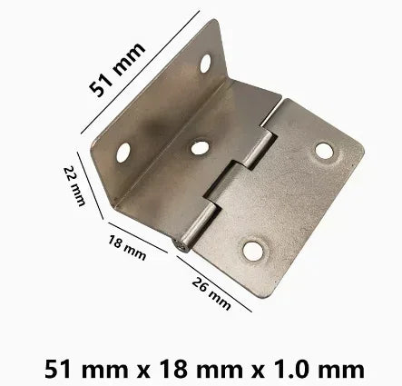 20pcs Thickened iron silent three fold hinge four fold double bend engineering cabinet door furniture hinge hardware accessories