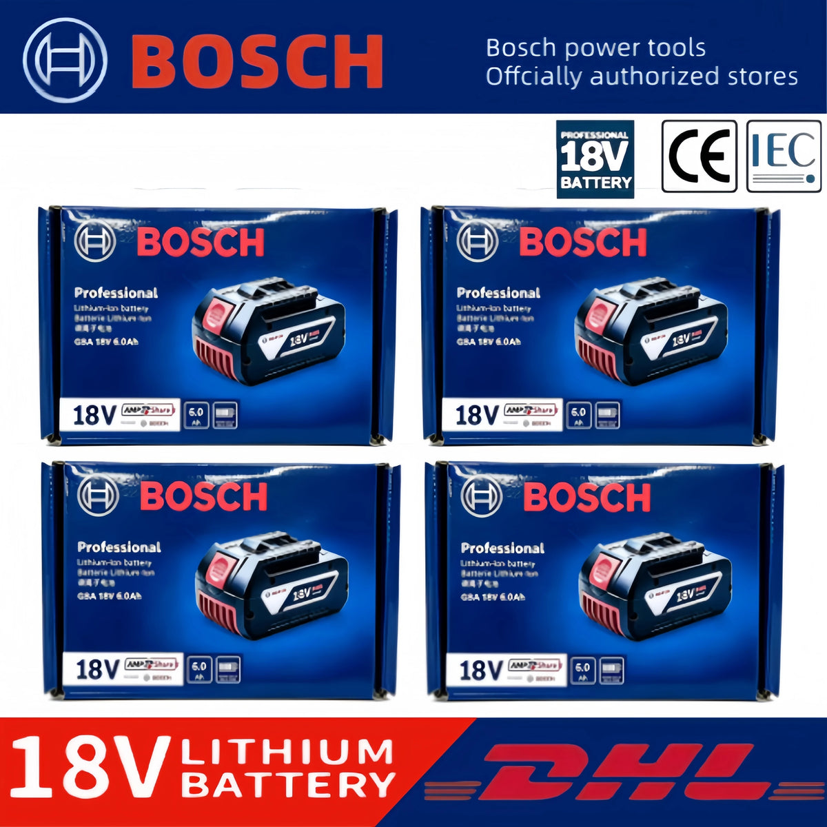 Original100% Bosch 18V battery, wireless power tool lithium battery, BAT609BAT610G BAT618BAT620BAT622GSR18V-LI，18V，6000mAh