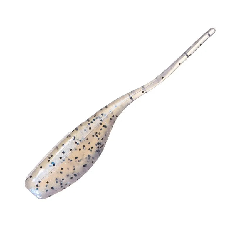 2 Inch Soft Fishing Lure, Color Peppered Pearl