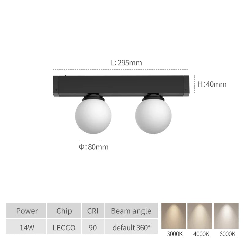 SCON Magnetic Track Lights 0-10V/Triac Dimmable System Embedded LED Rail Lightin Spotlight Floodlight Grille Ceiling Lamp DC24V