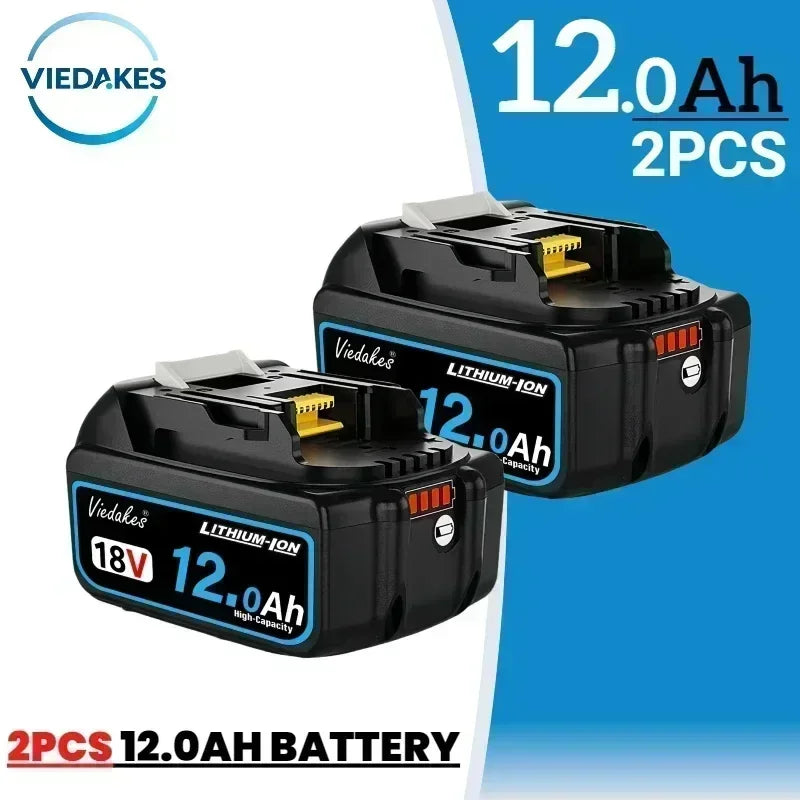100% Original for Makita 18V 12Ah/10Ah/8Ah Battery for Makita Tool,DTD173、TW004G、DGA506 Rechargeable Replacement Lithium Battery