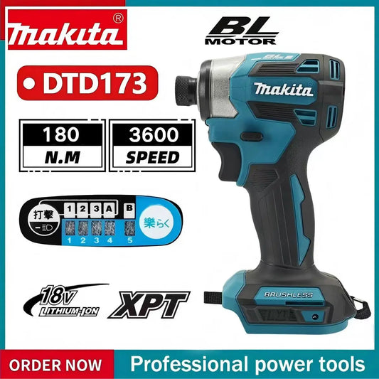 Makita DTD173 1800RPM 180Nm Cordless Impact Driver 180Nm Brushless Motor Electric Drill Wood Bolt T Mode For Makita Battery