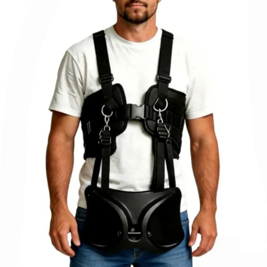 Fishing Belt and Shoulder Strap Harness Set, Enhanced Protection Shoulder Back Support System, with Rod Locking Buckle, Offshor