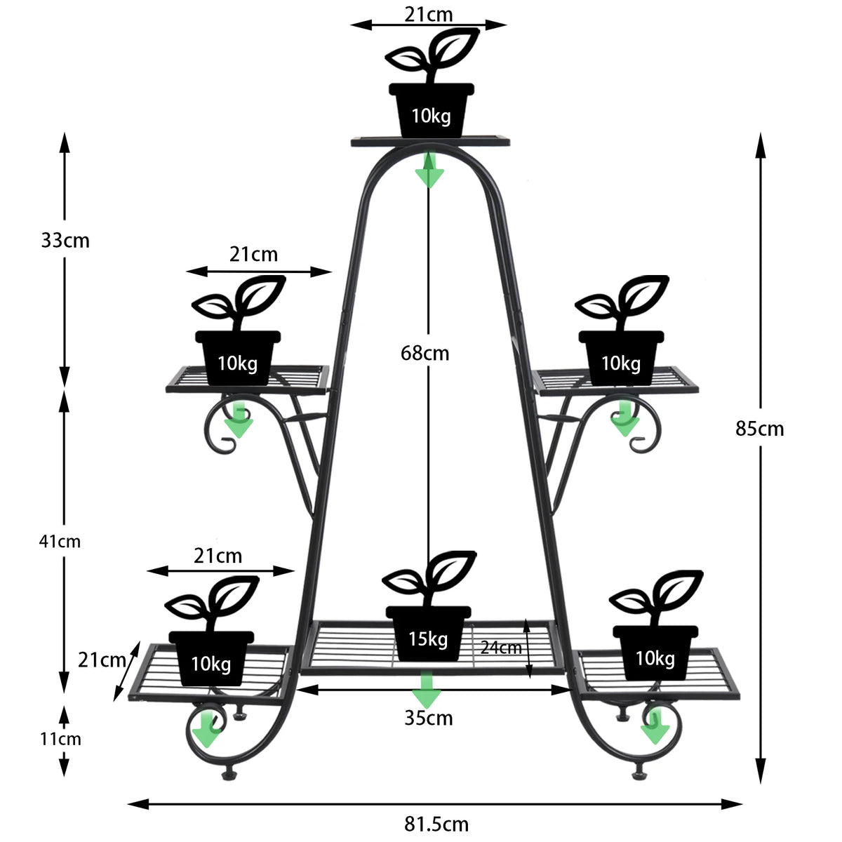 Various Styles Wood/Metal Plant Stand Flower Pots Display Holder Garden Shelf Shelving for Patio Balcony Living Room