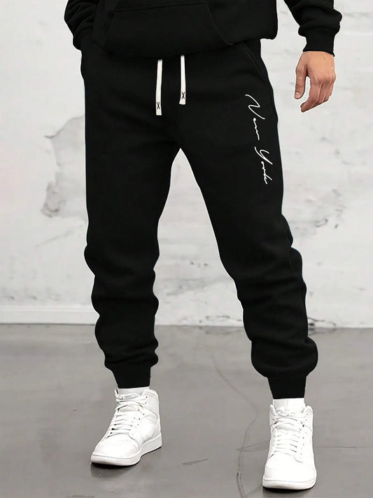Autumn and Winter new Style Men's Sweatpants with Letter Print Breathable Lightweight Comfortable and Fashionable for Leisure