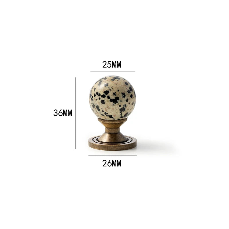 Tinyhob Nordic Art Handle / Natural Stone+ Bronze Handles and Knobs Drawer Pulls Kitchen Cabinet Knobs Furniture Hardware