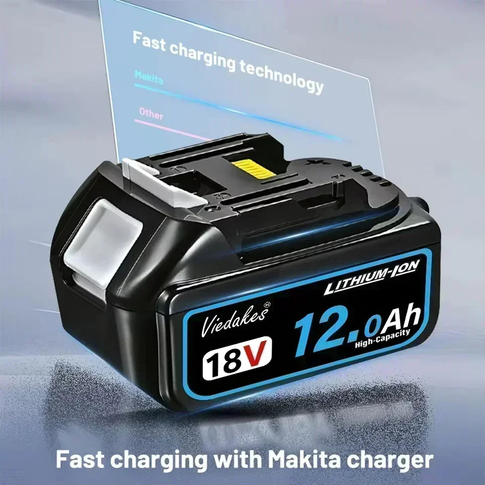 New 18V 12.0Ah Rechargeable Battery, for Makita Drill DGA404 DTW700 DHR202 DJV182 DDF487 Power Tool Battery, for Makita Battery