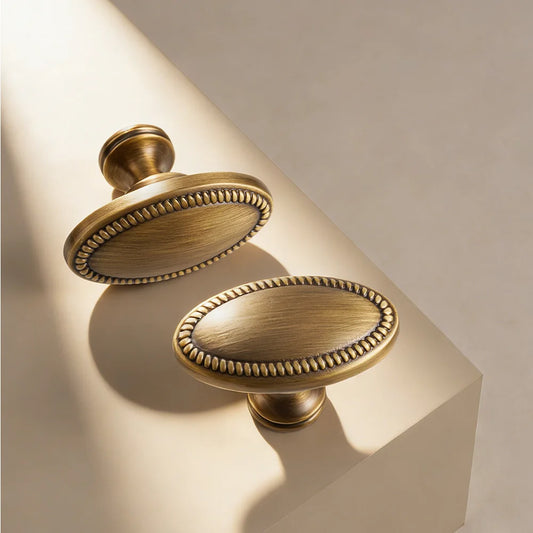 Dooroom Solid Brass Furniture Handles French Vintage Design High QualityAbinet Knobs Cabinet Drawers T-bar Handle Knob