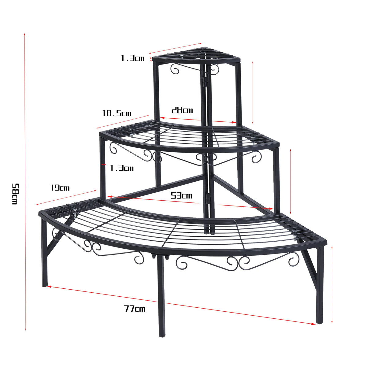 Various Styles Wood/Metal Plant Stand Flower Pots Display Holder Garden Shelf Shelving for Patio Balcony Living Room