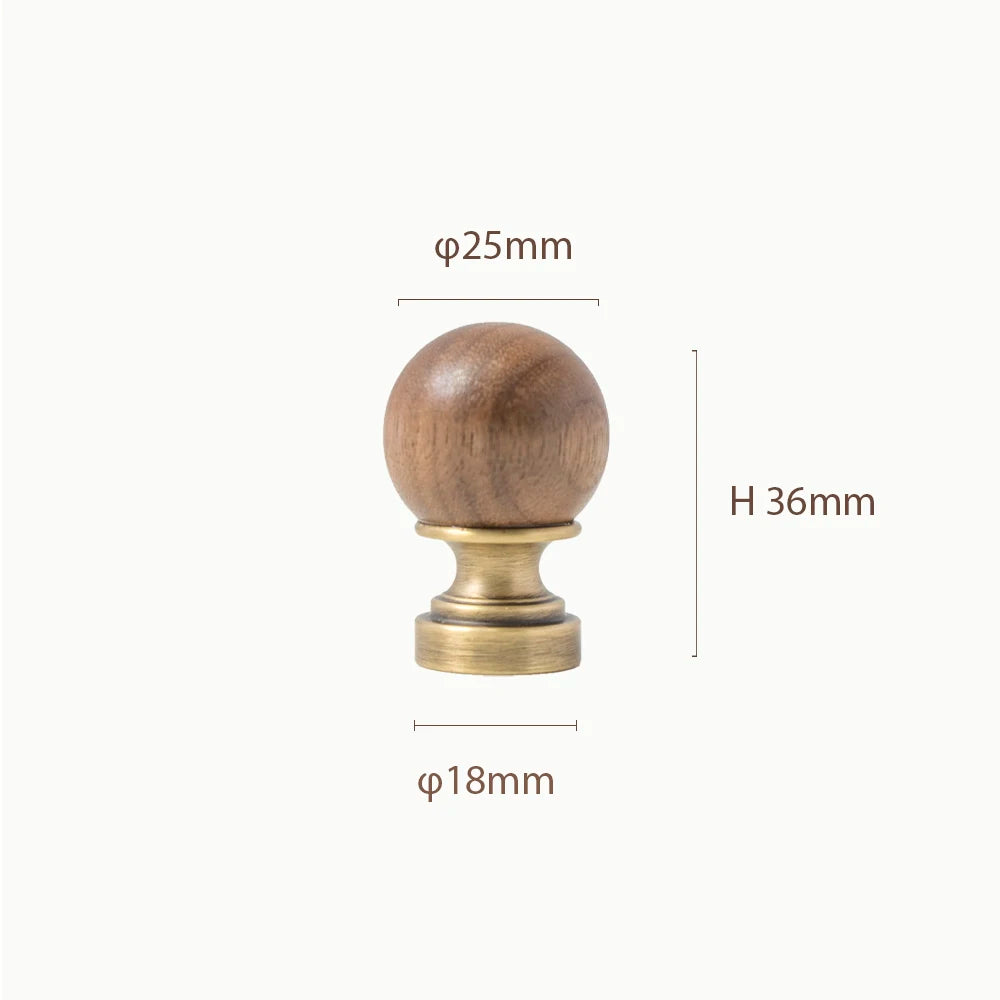 Bronze Brass + Walnut Wood  Cabinet Handle and Knob Drawer Knobs T Bar Bedroom Kitchen Cupboard Hardware / Drawer Handles