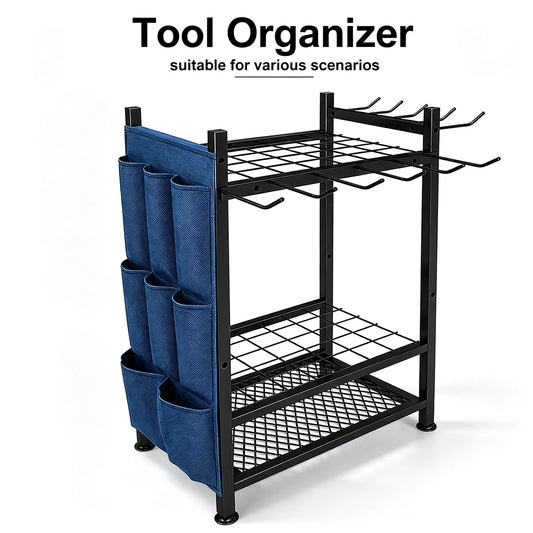 Garden Tool Organizer, YardTool Tower Rack For Garage Organization And Storage, Holds Long-Handled Tools/Rakes/Brooms, Heavy Duty SteelGarden Tool Stand For Shed