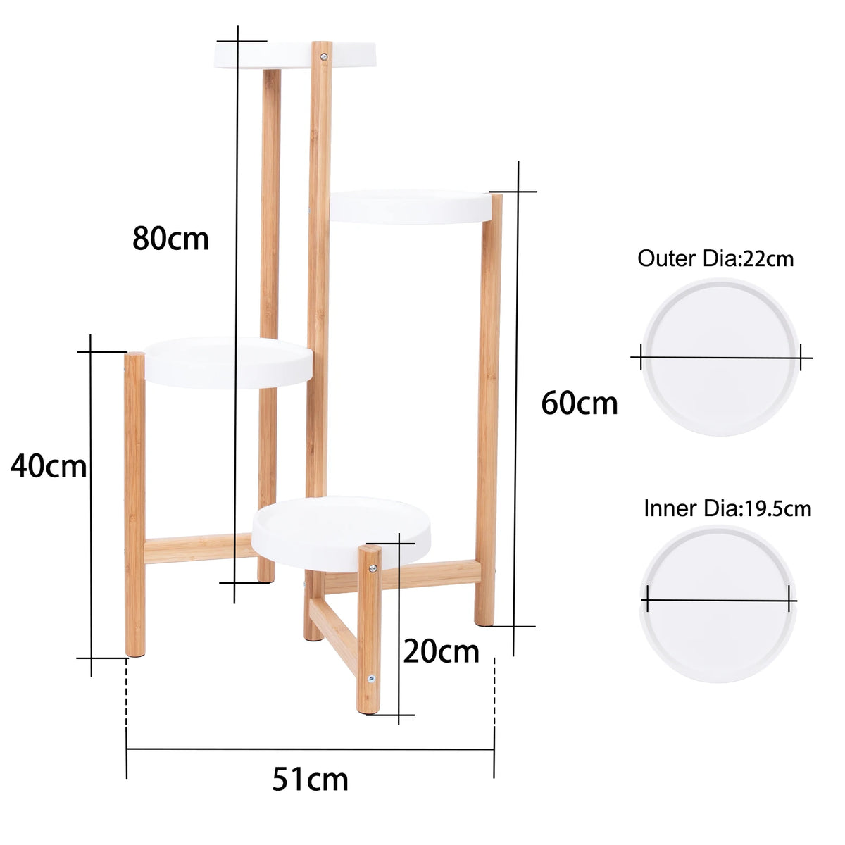 Various Styles Wood/Metal Plant Stand Flower Pots Display Holder Garden Shelf Shelving for Patio Balcony Living Room