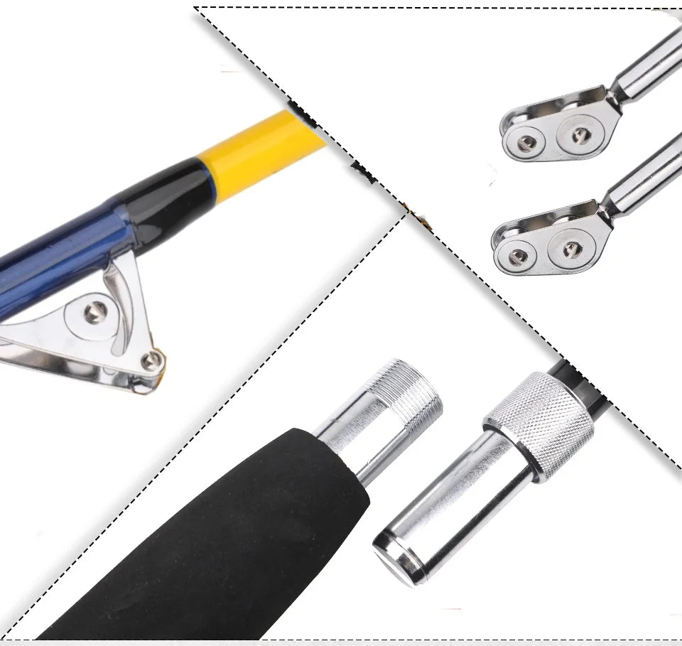 2 Sections Trolling Rod Saltwater Slowing Jigging Offshore Fishing Rod Boat Fishing Pole 180CM/165cm