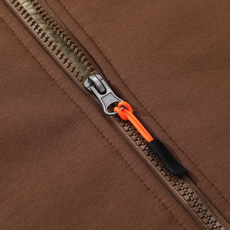 Men Fleece Lined Hooded Sweatshirt Thick Sherpa Lined Zip Up Hoodie Hiking Jacket Zipper Pockets Winter Thermal Casual Outerwear