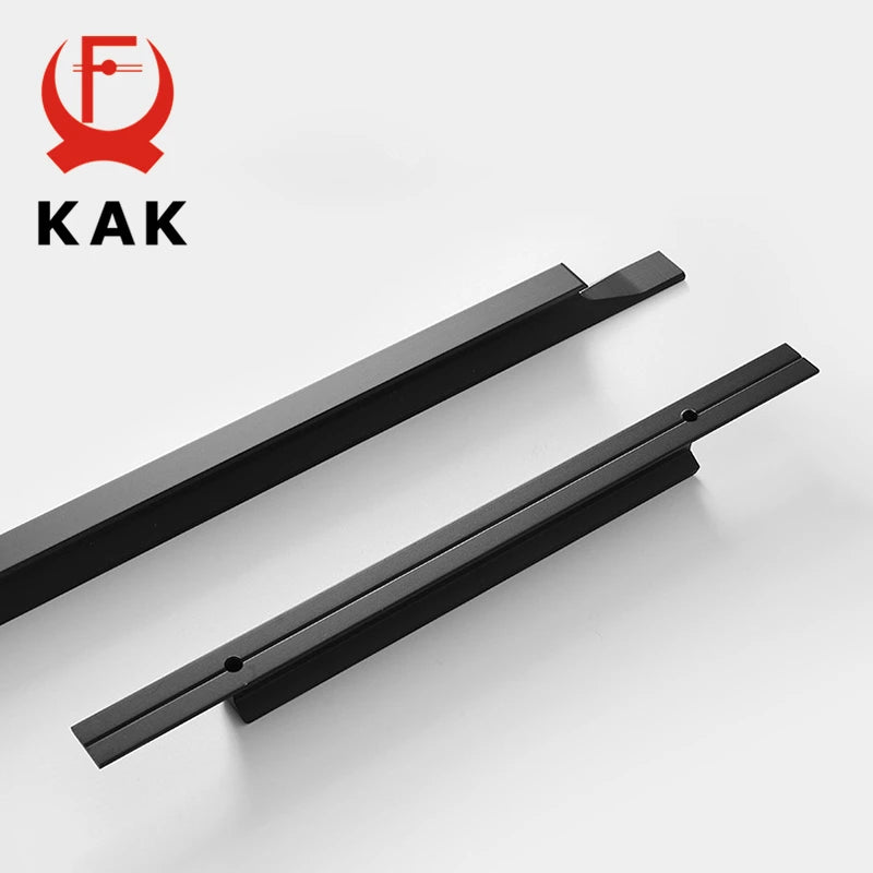 Gold Cabinet Handles Aluminum Alloy Black Kitchen Handles Cupboard Door Pulls Drawer Knobs Barn Door Handle Furniture Handle