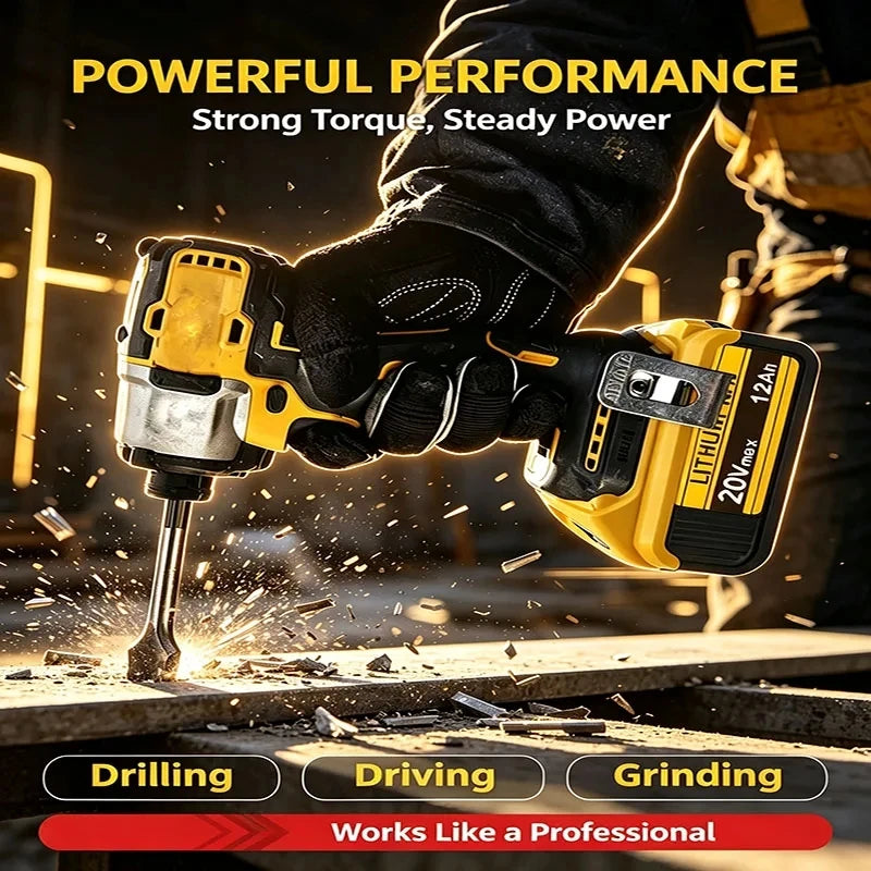 20V MAX XR Lithium Battery Pack For DeWalt Power Tools Replacement Battery Compatible DCB200 DCB205 8.0Ah Rechargeable Battery