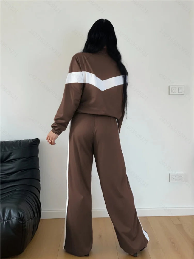 New Fashion Casual Sport Set Zipper Cardigan Long Pants Two-Piece Set Comfortable Breathable Men's Clothing