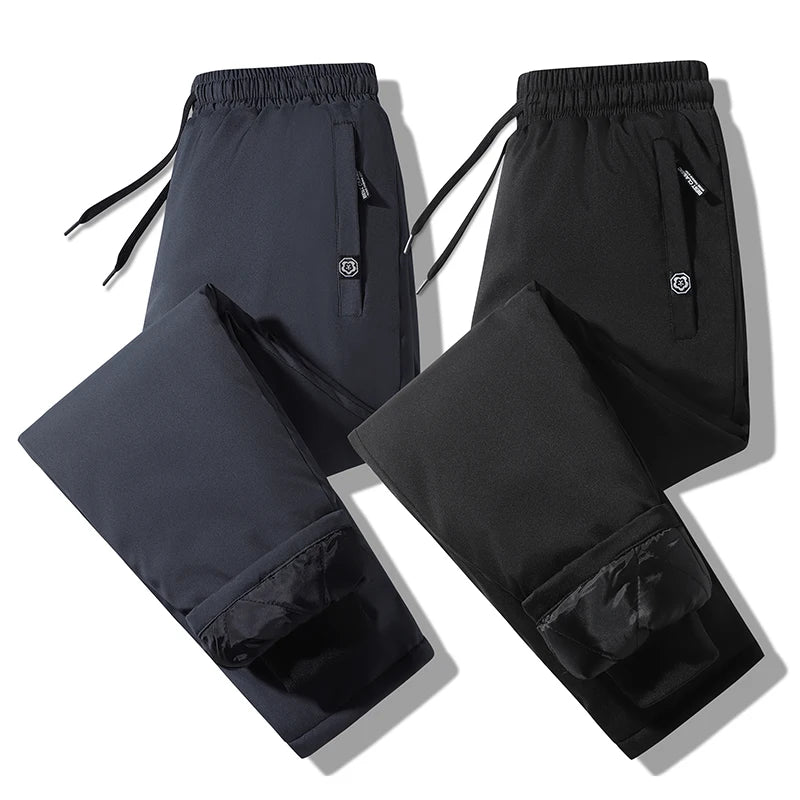 Padding Men Long Thickness Down Cotton Warm Trousers Clothing Snow Ski Cold-proof Men Sweatpants Waterproof Cotton Men Pants