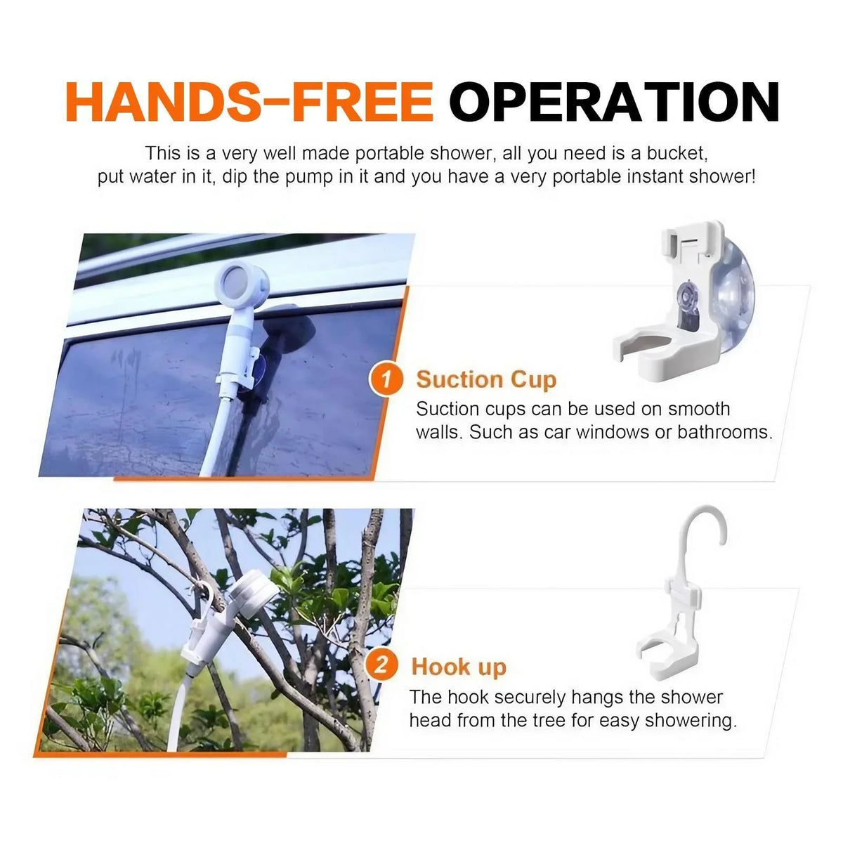 Portable Shower Camping Shower Pump Rechargeable Battery Powered Outdoor Travel Kit Portable Car Washer Camping Gear Pet Shower With Compact Portable Design Long Lasting Battery Dual Flow Modes Easy Tool Free Setup For Hiking