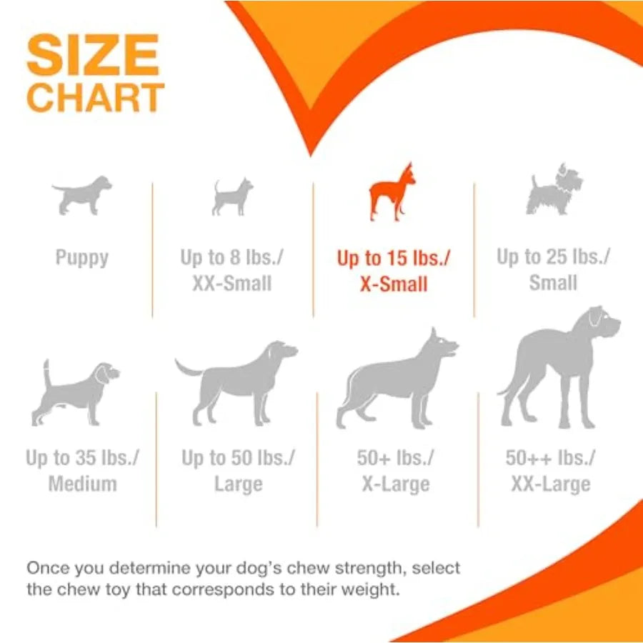Textured Dental Bone Flexi Chew Toy for Dogs, Dog Toys for Moderate Chewers, Chicken Flavor, - Up to 15 lbs, 1 Count