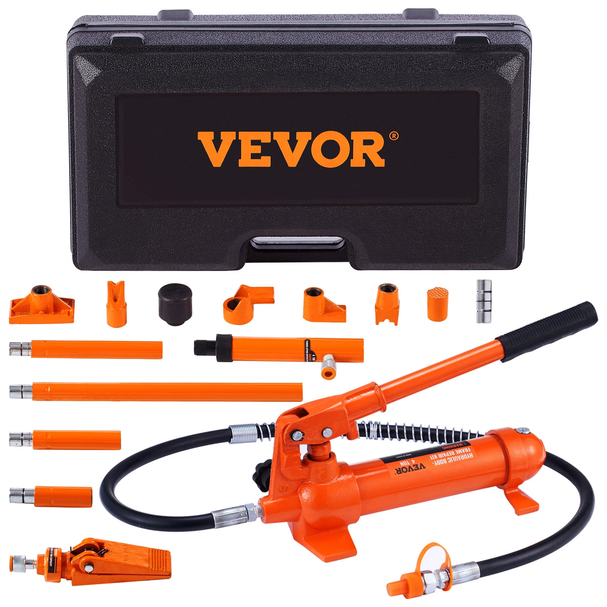 SucceBuy 4/10/12/20 Ton Power Hydraulic Cylinder Jack Autobody Frame Repair Tool Kit Automotive Truck Lifting  Heavy Equipment