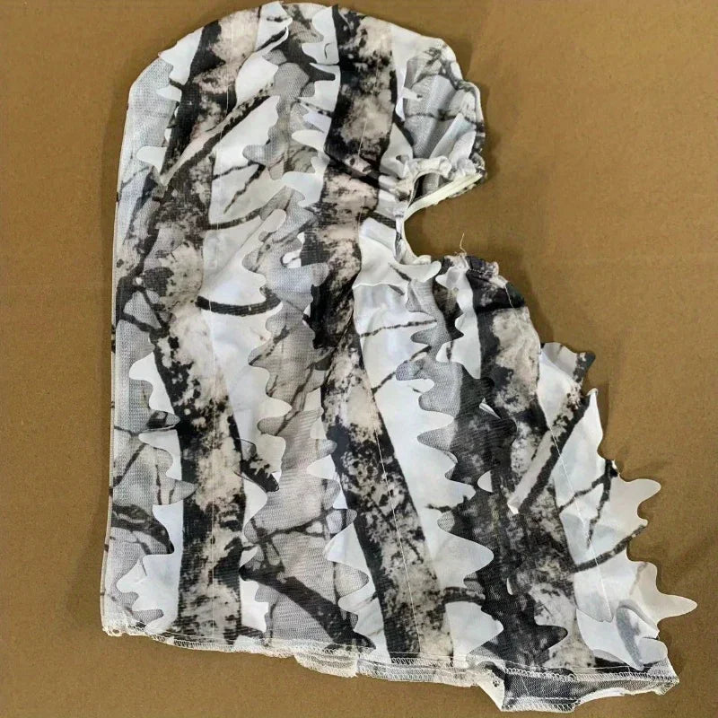 3pcs Suit Camouflage Leafy Hat 3D Full Face Mask Headwear Turkey Camo Hunter Hunting Accessories