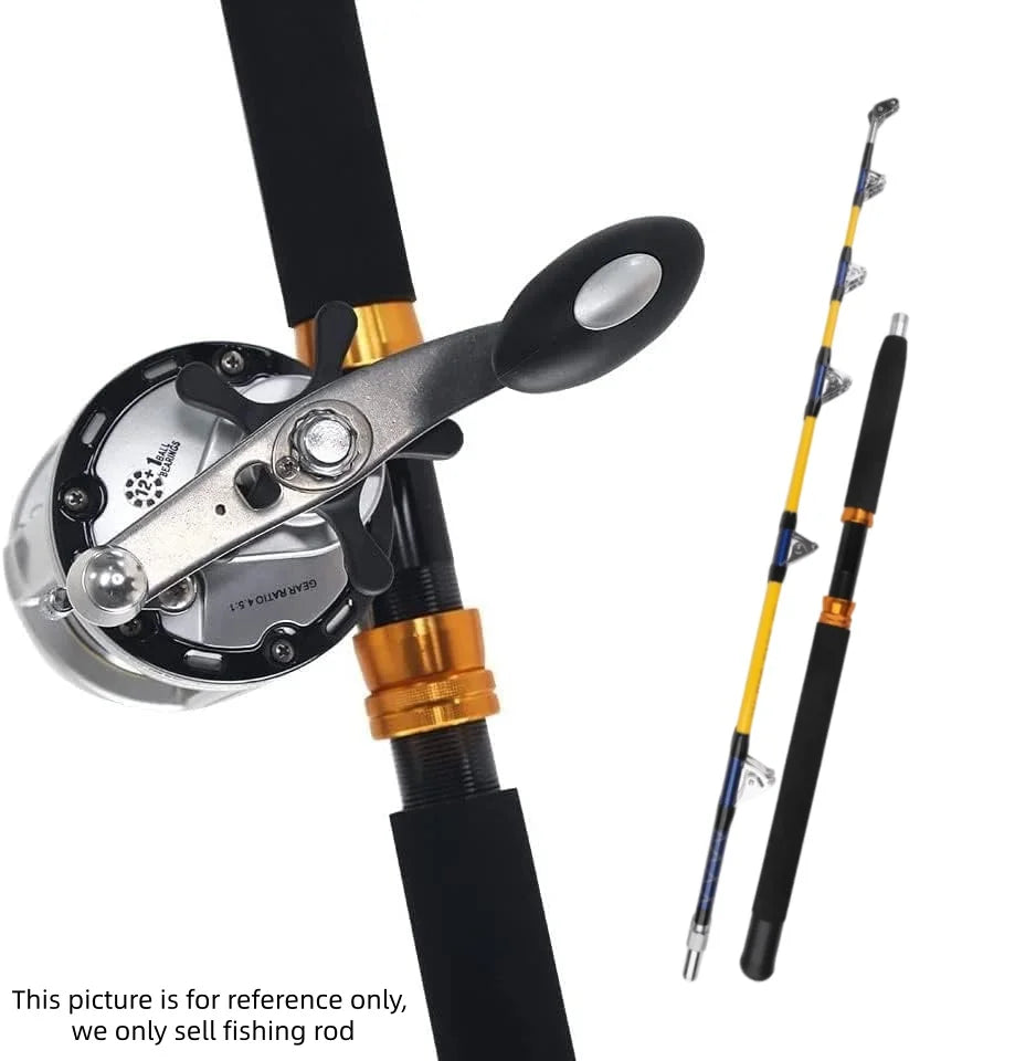 2 Sections Trolling Rod Saltwater Slowing Jigging Offshore Fishing Rod Boat Fishing Pole 180CM/165cm