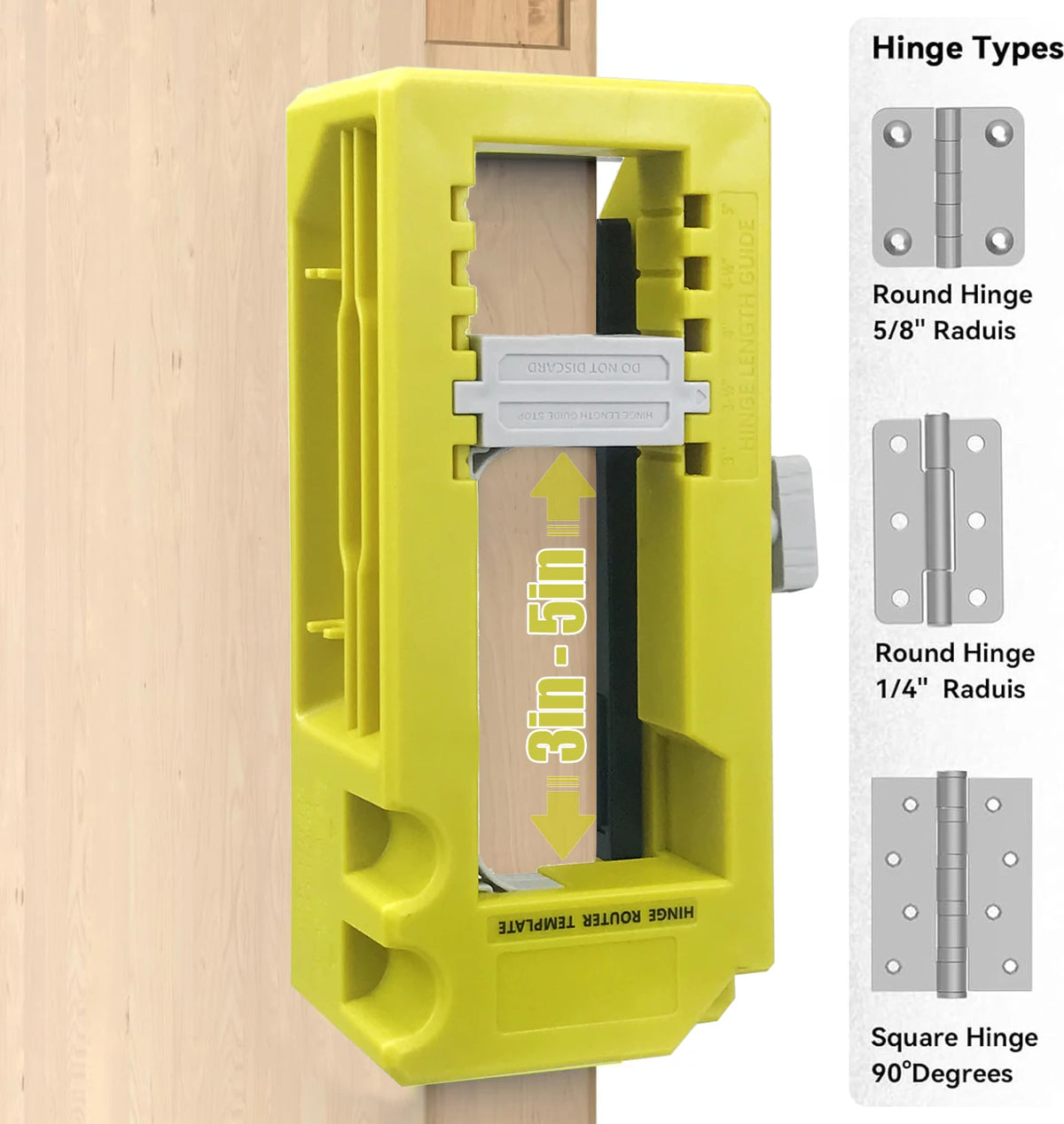 Door Hinge Jig Door Hinge Mortiser Hinge Installation Kit Door Hinge Router Template For 3 Inch to 5 Inch Hinges