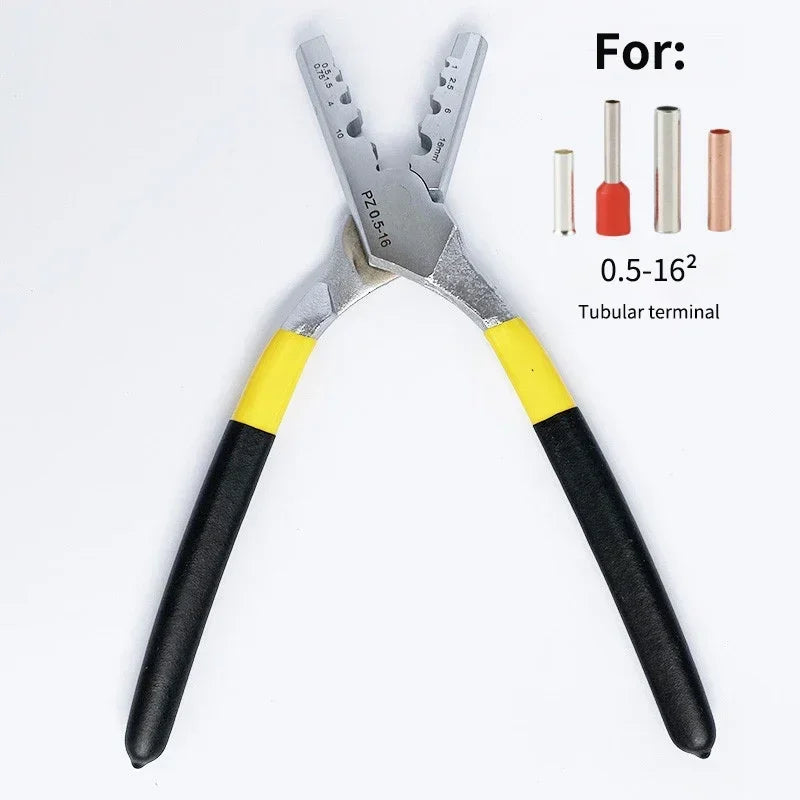 1000Pcs GT Copper Connecting Pipe Wire Joint Connector φ1.5/2/2.5/3/4/5/6/7/8/10mm Cold Crimping Terminal Red Copper And Pliers