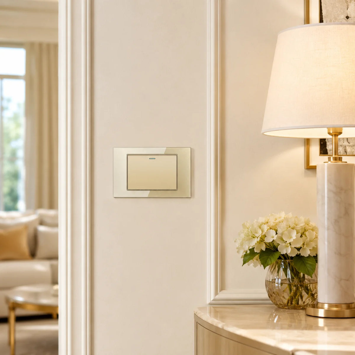 American Standard Dual Wall Usb Plug Socket, Household Mexico US Tempered Glass Light Switch Outlet Adapter Type-C Fast Charging