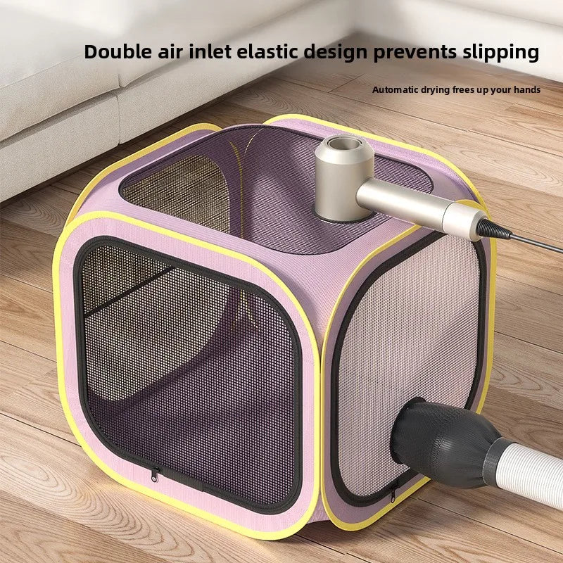 Pet Drying Box Bath Blow Anti-escape Artifact for Puppies and Dogs Bag Household Water Dryer Portable Cat Cage