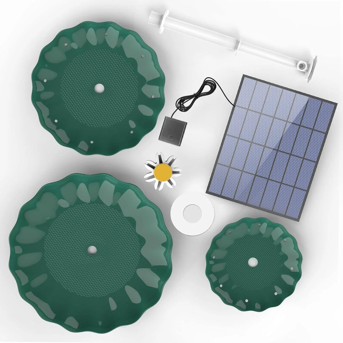 Solar Fountain 3.5W Solar Bird Bath Water Fountain, Detachable DIY Water Landscaping Bird Feeder Fountain for Bird Bath/Garden/Fish Tank