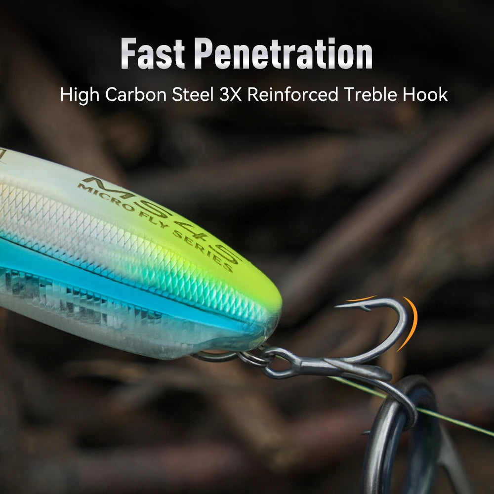 KINGDOM 3PCS Micro-Fish Scales Series Crankbait Lures, Mini Fishing Lure 55mm/65mm Lightweight Hard Bait with Realistic Scale Pattern, Floating Slow Sinking Minnow Baits for Bass Trout Freshwater Fishing