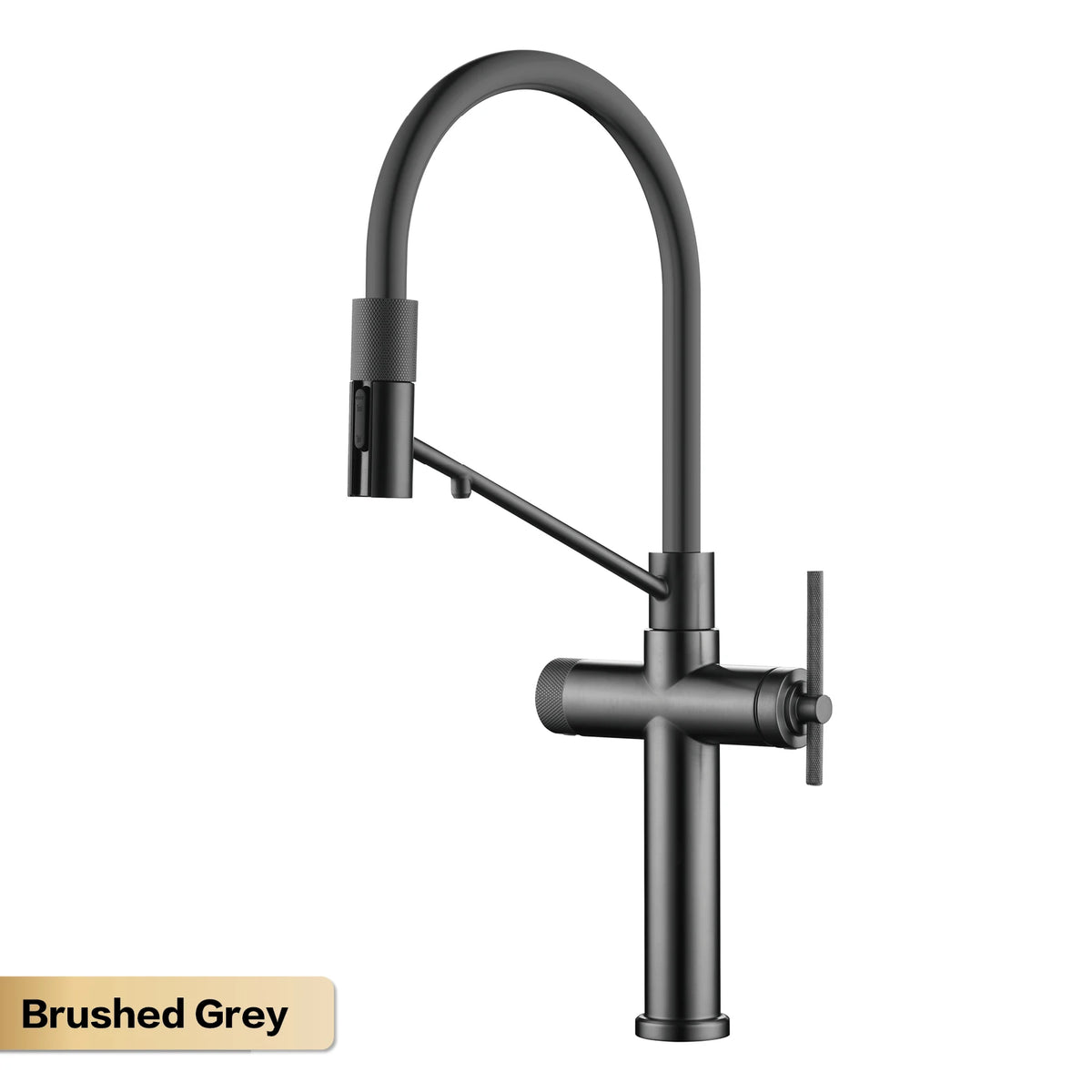 AITANA Brushed Rose Gold Pull-Out Kitchen Faucet with Luxury Drinking Water Mode 3 Function Hot & Cold Water Single Hole Sink Ta