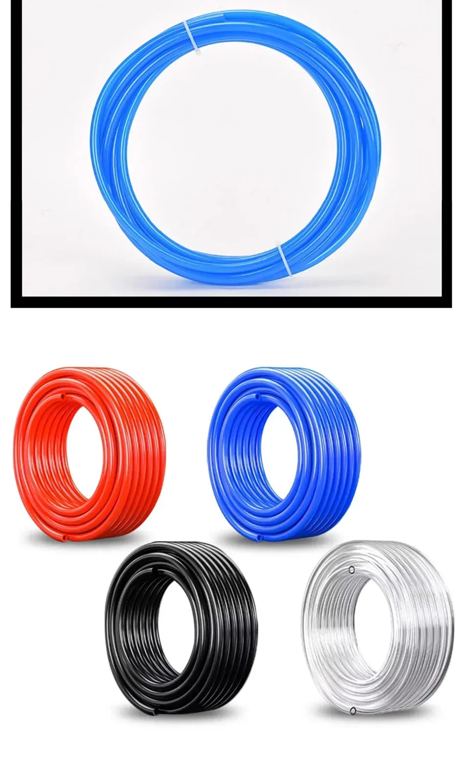 10M/20M/50M/100M Pneumatic Component Air Hose Tube Pipe 4mm 6mm 8mm 10mm 12mm PU Polyurethane Air Compressor Tubing