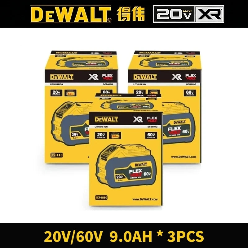 DeWalt Original 20V 60V 6Ah 9Ah MAX Battery Power Tool Replacement for DeWalt DCB184 DCB182 DCB205 DCB200 18Volt 20v Battery